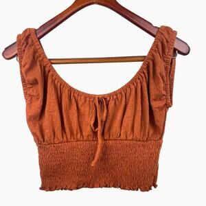 Billabong Womens Top Sz M Milkmaid Forest Fairy Whimsigoth Cottage Peasant Boho